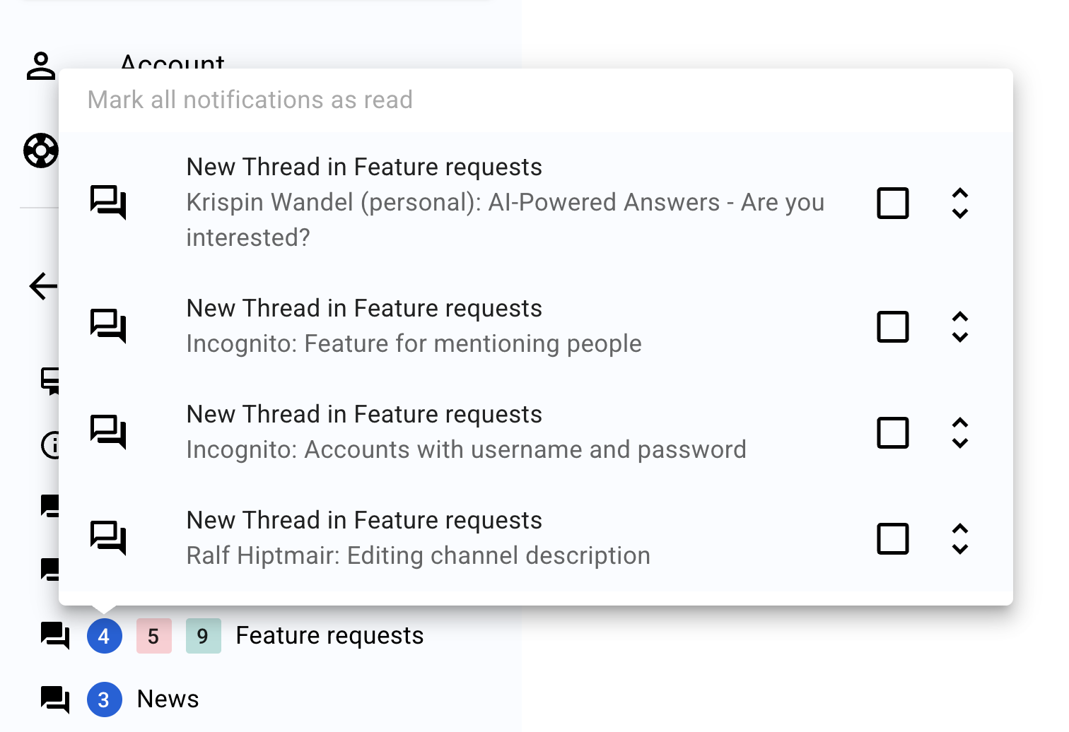 Discuna Notifications Screenshot